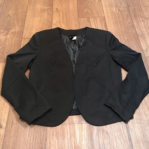 H&M Divided black peplum blazer 12 EUC